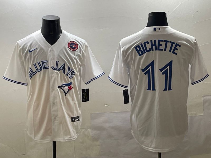Men Toronto Blue Jays #11 Bichette White Game 2025 Nike MLB Jersey style 3